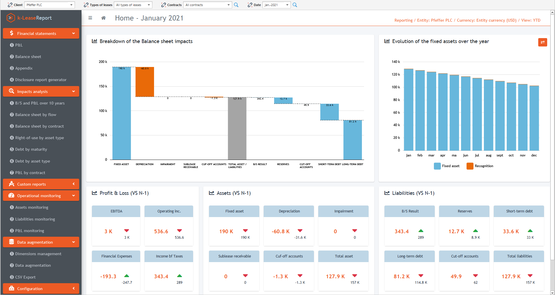 screenshot of Lease Insight